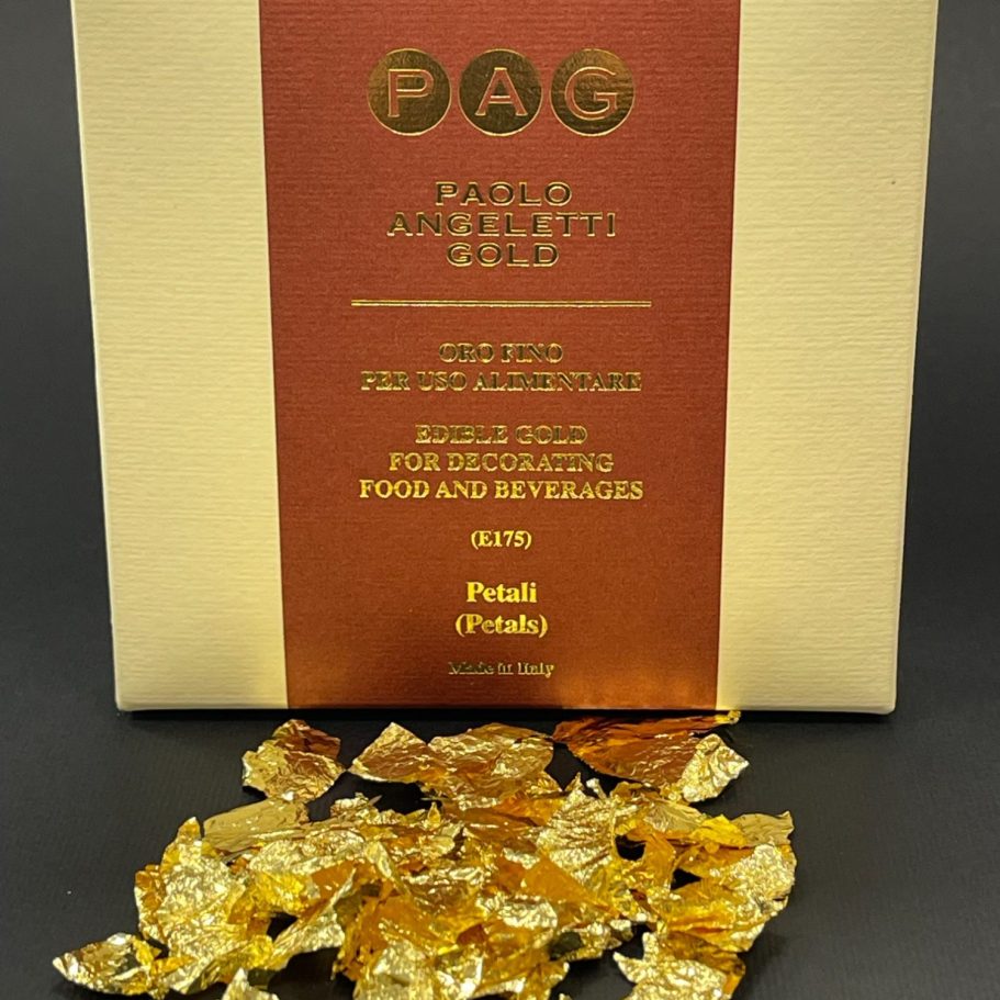confezione petali oro alimentare